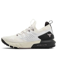 (WMNS) Under Armour Project Rock 3 Training Shoes White/Black 3023005-105