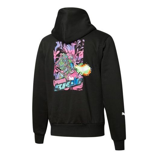PUMA x RKDO Crossover Printing Pullover Fleece Stay Warm Sports Black 532693-01