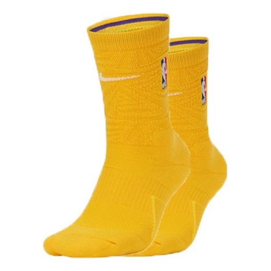 Nike NBA Los Angeles Lakers City Edition Socks 'Yellow' SX7879-728