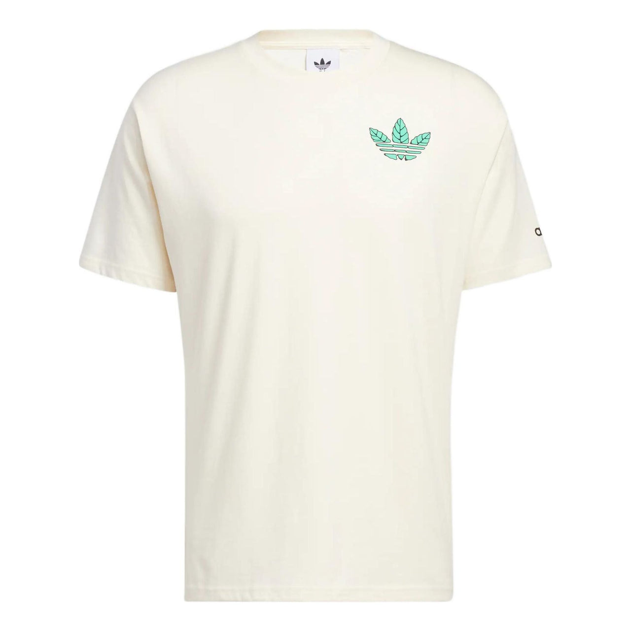 adidas originals Trefoil Leaves Back Large Logo Alphabet Printing Athleisure Casual Sports Short Sleeve Beige T-Shirt HC2140