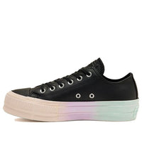 (WMNS) Converse Intergalactic Fade Chuck Taylor All Star Platform Low Top Thick Sole Black Pink 566157C
