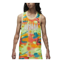 Air Jordan Casual Contrasting Colors Alphabet Printing Mesh Round Neck Sports Vest Multicolor DQ8029-252