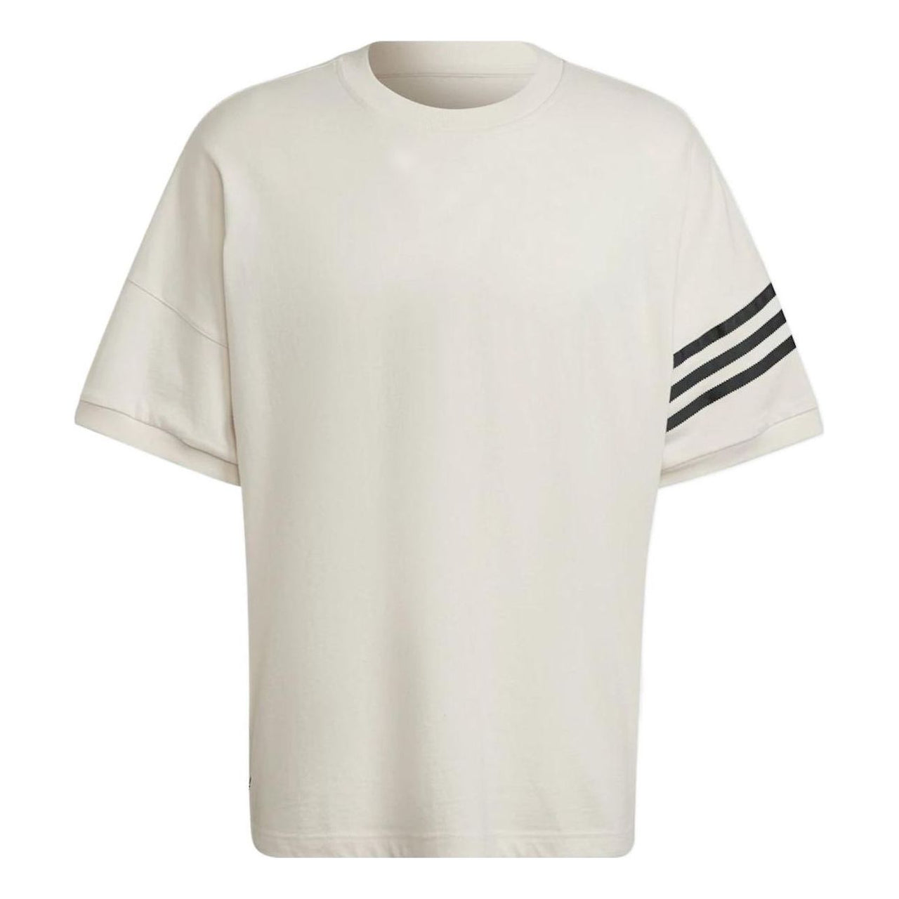 Men's adidas originals SS22 Stripe Casual Sports Short Sleeve White T-Shirt HM1874