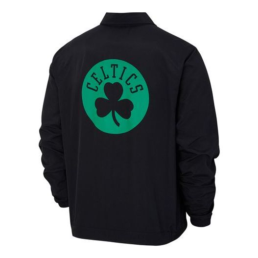 Nike NBA Lightweight Boston Celtics Alphabet Printing Zipper Woven Sports Jacket Black CN0750-010
