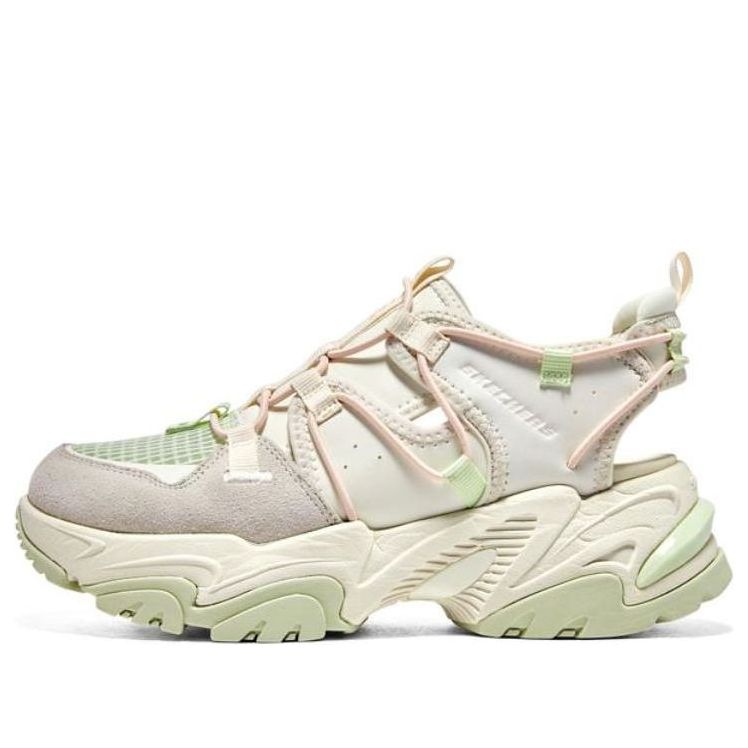 (WMNS) Skechers D'lites Sandal 'White Grey Green' 119860-NTGR