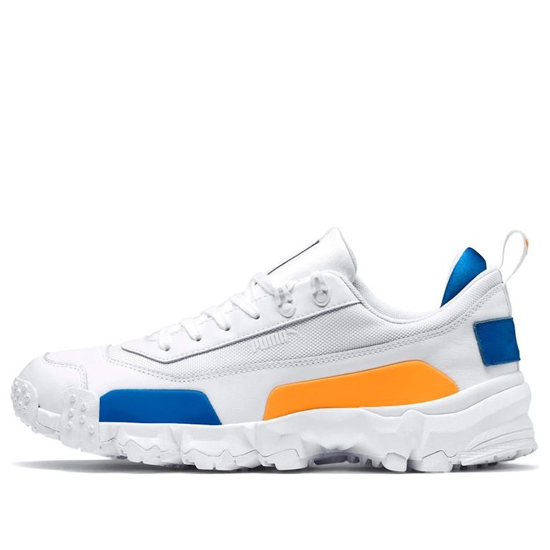 PUMA Trailfox Leather White Blue Yellow 369470-01