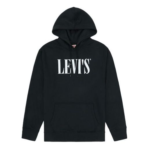 Men's Levis Fleece Lined Hooded Printing Black 38821-0001