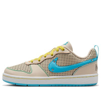 (GS) Nike Court Borough Low Recraft 'Sanddrift Phantom Opti Yellow Baltic Blue' IB7726-126