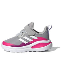 (TD) adidas Fortarun Elastic Lace Top Strap 'Gray Rose Red' H04131