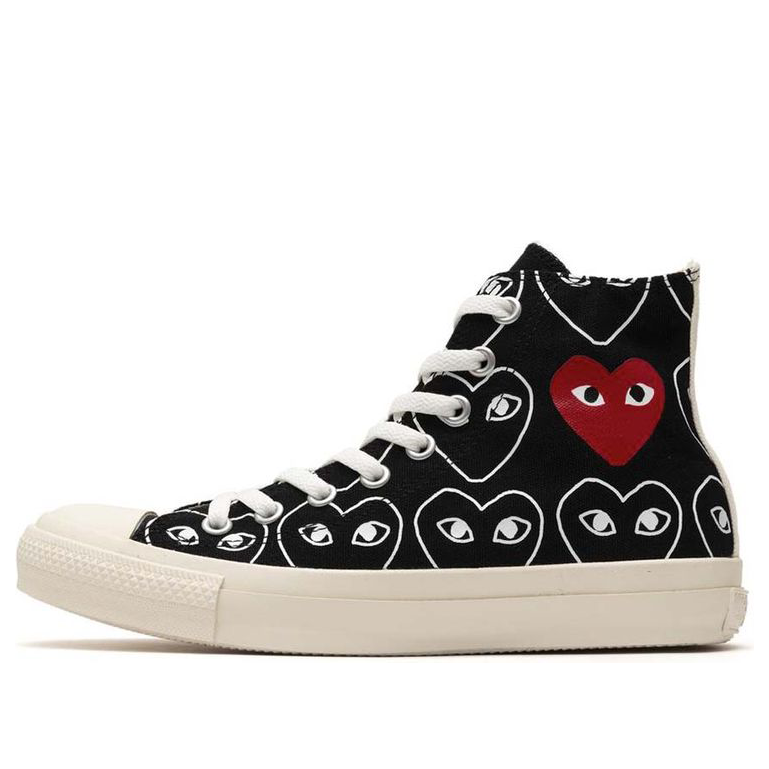 Converse x COMME des GARCONS PLAY Chuck 70 Hi Heart Print 'Black' 1CL704-BLACK