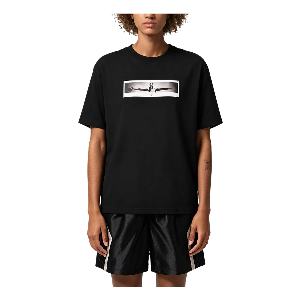 (WMNS) Jordan Sport Dri-FIT Graphic T-Shirt 'Black Light Orewood Brown' IR2375-010
