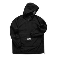 FILA FUSION x White Mountaineering Crossover Solid Color Half Zipper Pullover Woven Black T11M117705F-BK