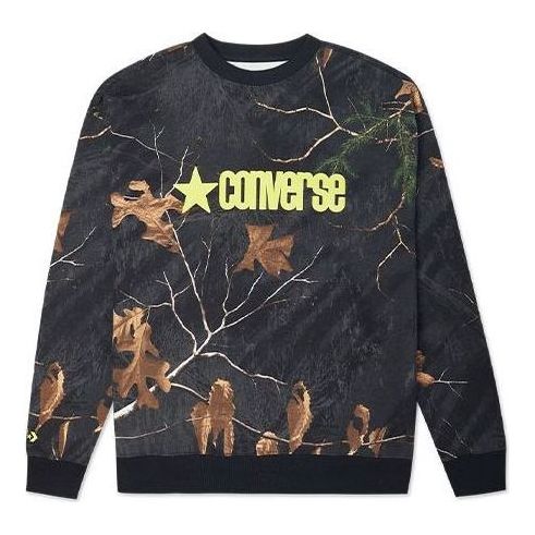 Converse Realtree Printed Crew Neck Sweatshirt 'Black' 10019970-A04