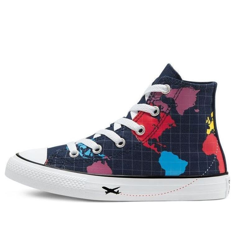 Converse Older Kids' Geography Class Chuck Taylor All Star High Top 'Blue Red Yellow' 668455C