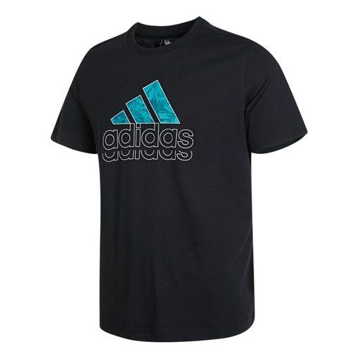 adidas St Logogfx Tee Athleisure Casual Sports Round Neck Logo Short Sleeve Black HE9912