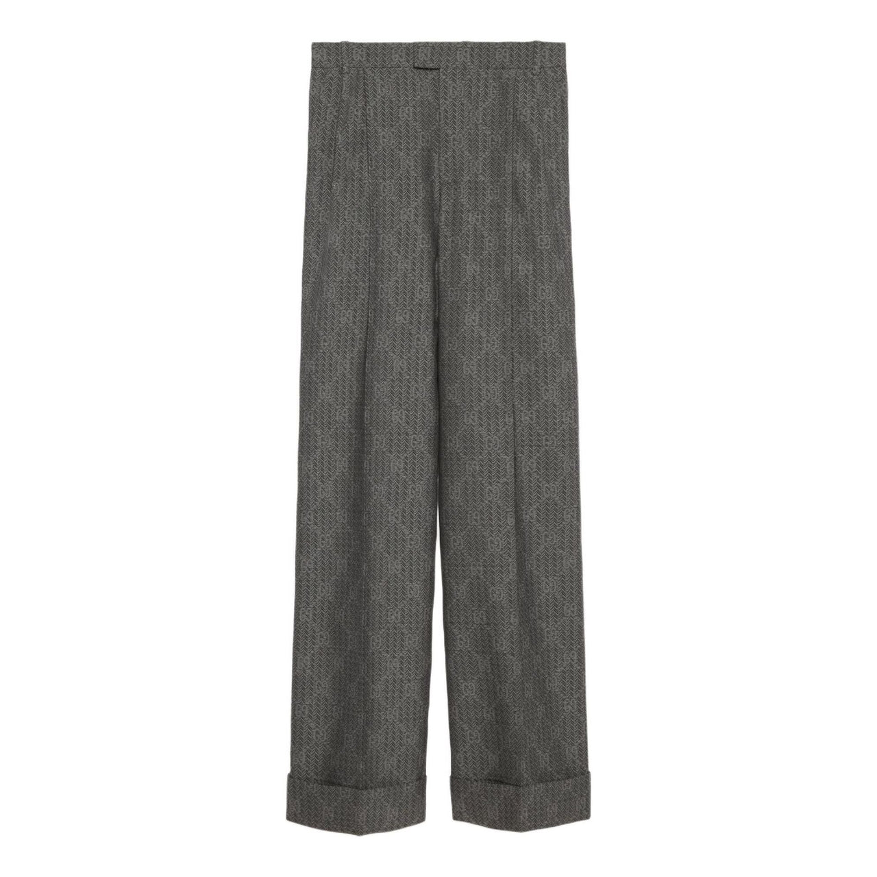 (WMNS) Gucci GG Chevron Wool Pants 'Grey' 761383-ZAOPB-1179