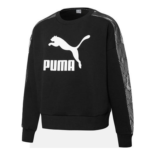 (WMNS) PUMA Pullover Sweatshirts 'Black' 530306-01