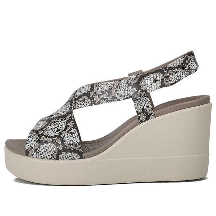 (WMNS) Crocs Brooklyn Thick Sole Gray Sandals 'Gray' 206222-93T