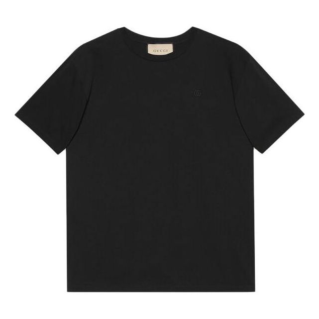 Gucci Cotton Jersey T-shirt With Double G 'Black' 548334-XJEJF-1043