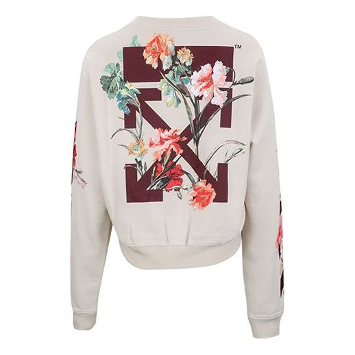 (WMNS) Off-White Luxury Fashion Sweatshirt 'Cream White' OWBA026E190030660124
