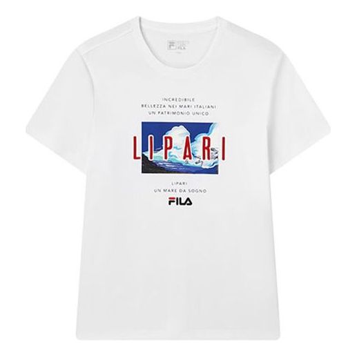 FILA Cotton Causual Round Collar Male White F11M128109F-WT