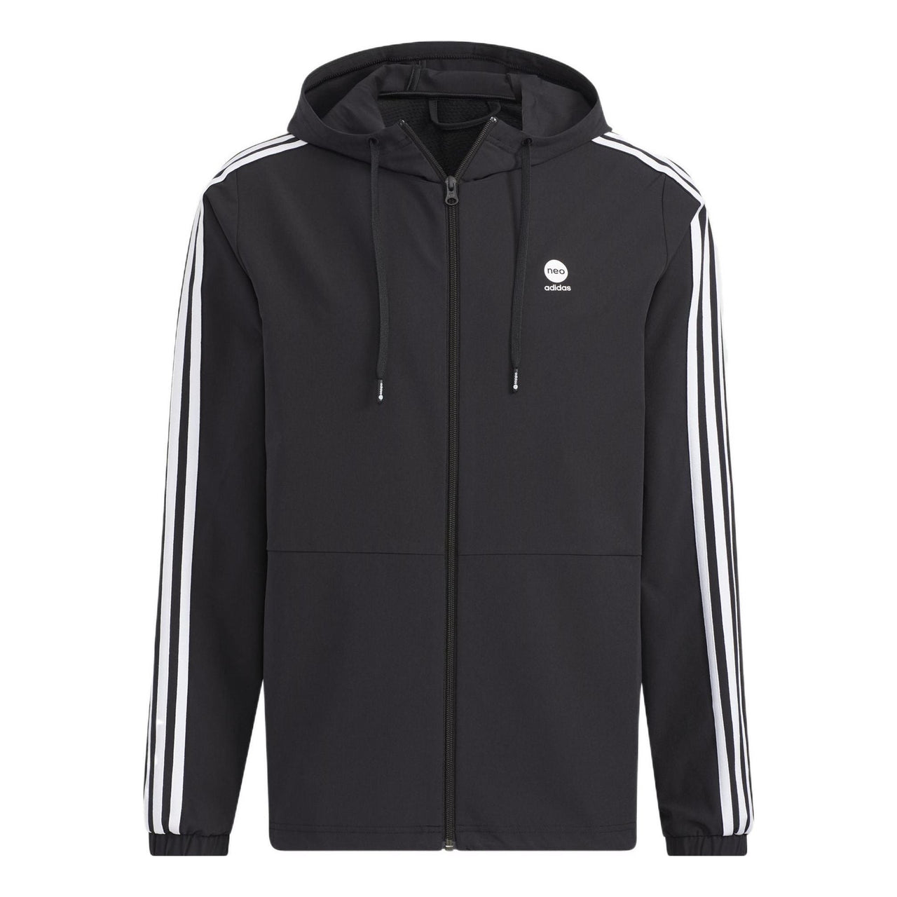 adidas neo Stripe Hooded Jacket Black HD4670