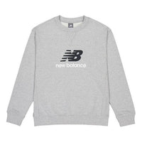 New Balance NB Essentials Stacked Logo Crewneck Sweatshirt 'Grey' AMT41356-AG