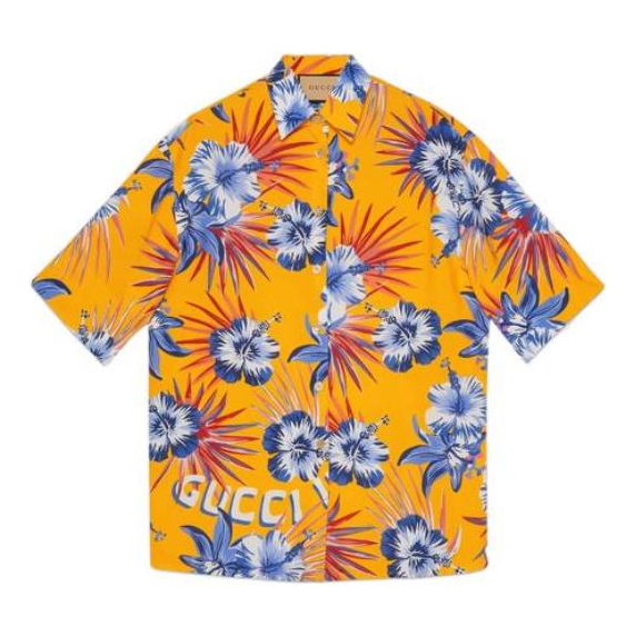 (WMNS) Gucci Wild Flower Print Viscose Shirt 'Yellow' 690720-ZAI5S-7637