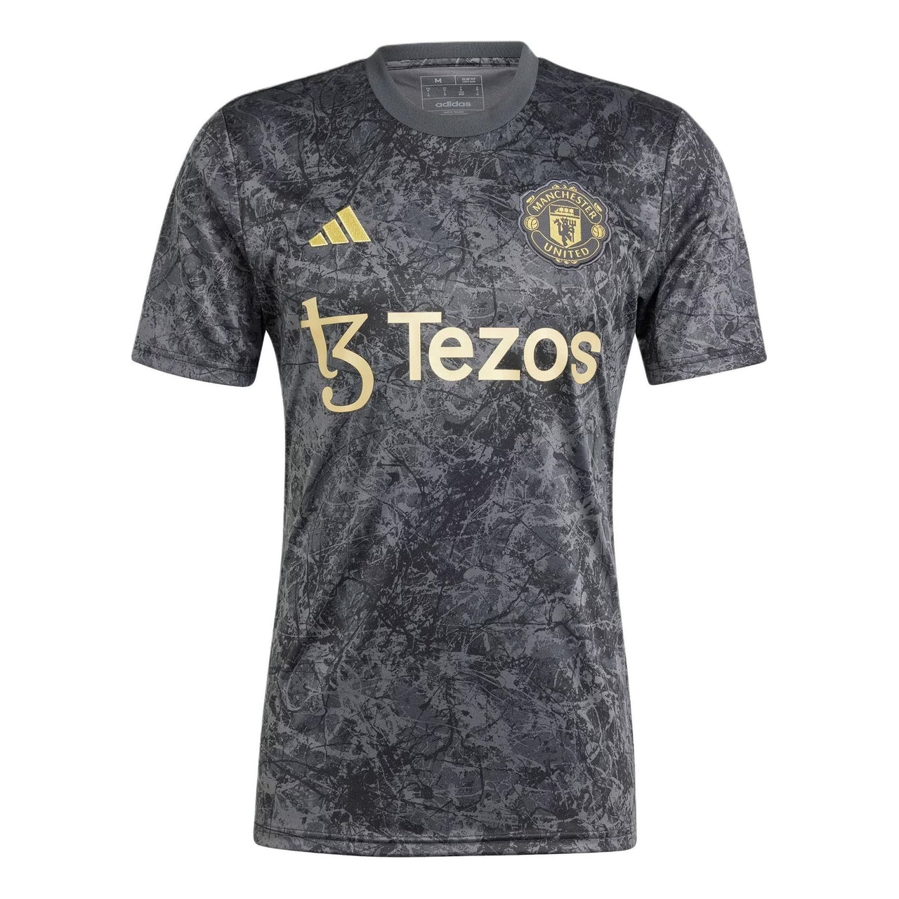 adidas Manchester United Stone Roses Pre-Match Jersey Asia Sizing 'Black' IQ1566