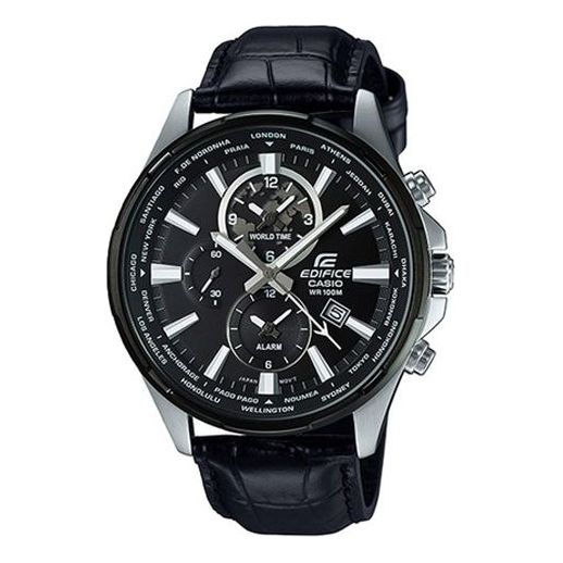 CASIO Quartz Waterproof EDIFICE Sapphire Crystal Solar Powered Mens Black Analog EFR-304BL-1AVUPF