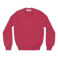 (WMNS) COMME des GARCONS PLAY V-Neck Pullover With Small Red Heart 'Pink' AZ-N077-051-4
