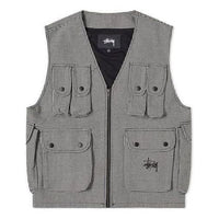 Stussy Houndstooth Work Vest 'Grey' 115517