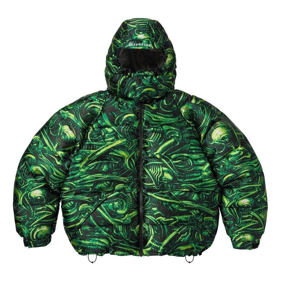 Supreme x H.R. Giger Jacquard Down Puffer Jacket 'Green Black' SUP-FW23-141