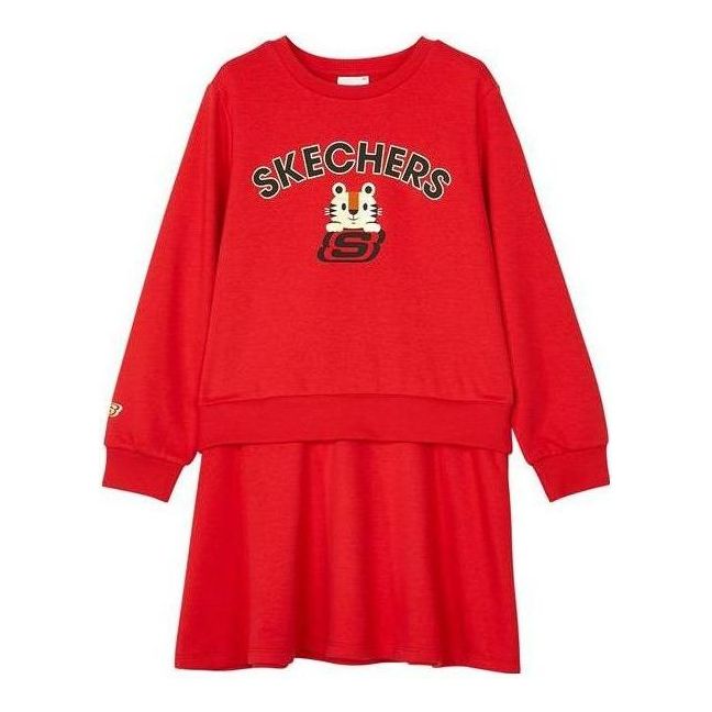 (GS) Skechers CNY Graphic Long Skirt 'Red White Black' L122G034-001W