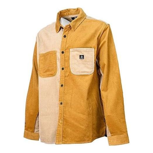 Converse Colorblock Corduroy Shirt 'Brown Tan' 10023519-A03