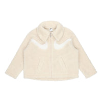 (WMNS) Nike Logo Printing Solid Color Athleisure Casual Sports Lamb's Wool Apricot Color Jacket DD5621-206