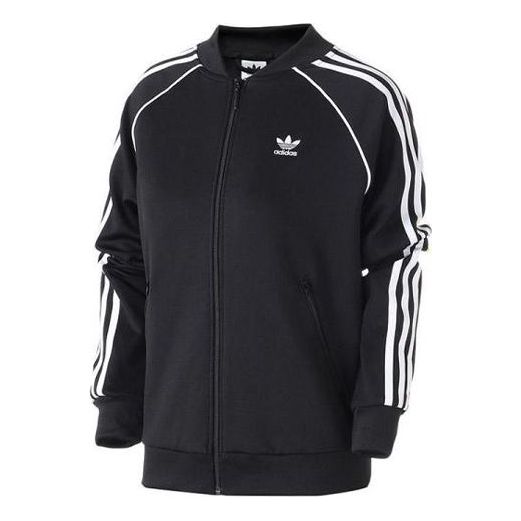 (WMNS) adidas originals SST TT Sports Long Sleeves Jacket Black CE2392