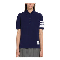 (WMNS) Thom Browne Collar T-Shirt 'Navy' FJP052G-07976-415