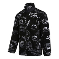 adidas neo x SESAME STREET Crossover Limited Full Print Polar Fleece Long Sleeves Jacket Black HD7299