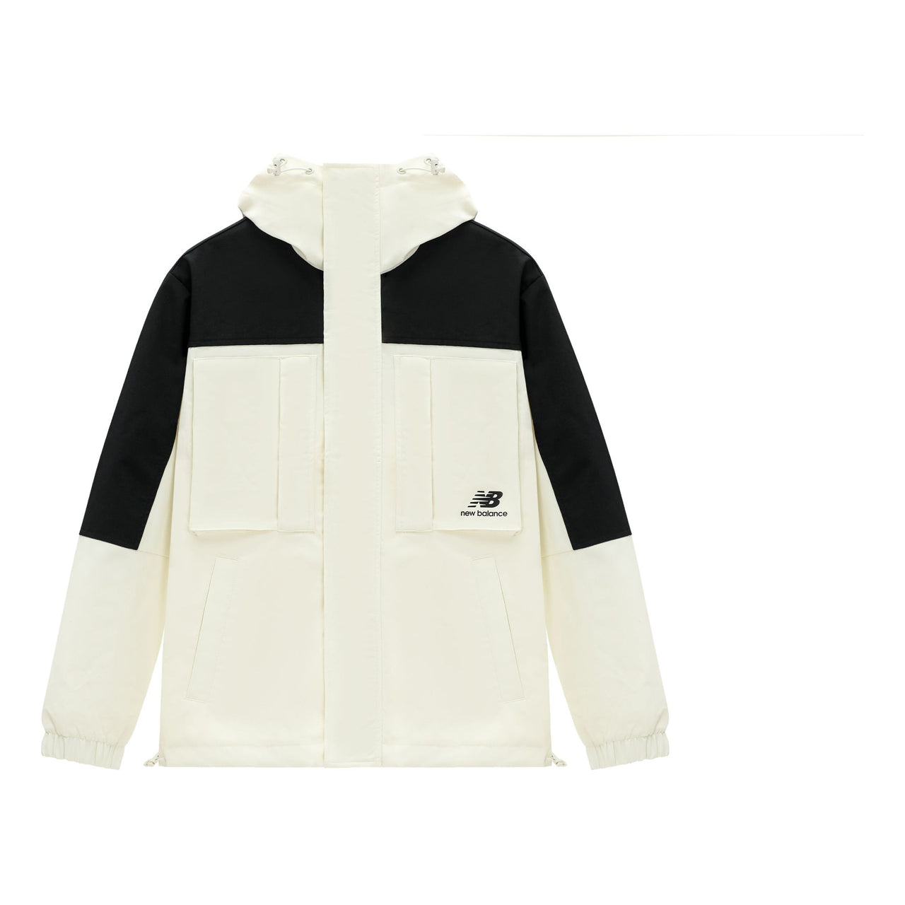 New Balance Windproof Sport Jacket 'White Black' AMJ31304-CIC