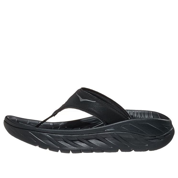 (WMNS) HOKA ONE ONE Ora Recovery Flip Slide 'Black Dark Gull Grey' 1117910-BDGGR