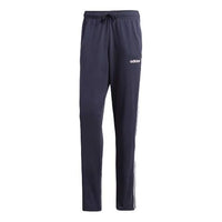 adidas Plaid Applique Knitted Sports Long Pants Men Blue DU0457