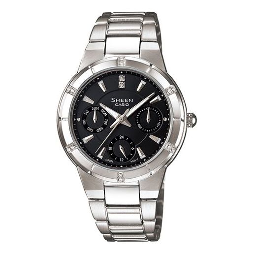 CASIO Waterproof Sports SHEEN Black Analog SHE-3800D-1A