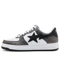 (WMNS) A BATHING APE Sta Leather Low 'Black White' 1I80-291-009-BLCKWHITE