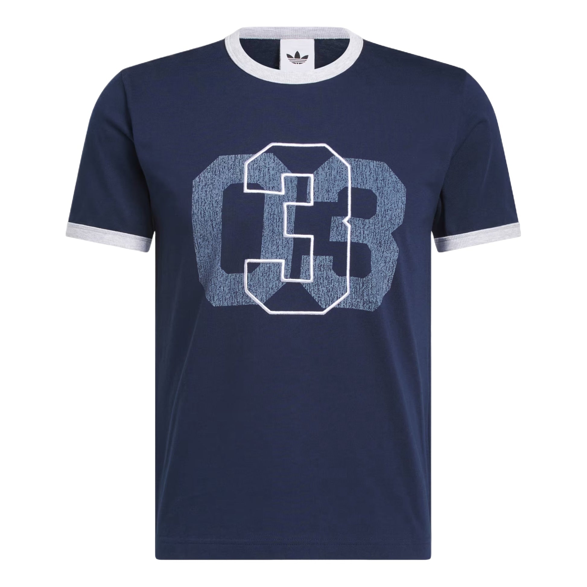 adidas Trefoil Ringer T-Shirt Asia Sizing 'Night Indigo' KT7867