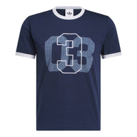 adidas Trefoil Ringer T-Shirt Asia Sizing 'Night Indigo' KT7867