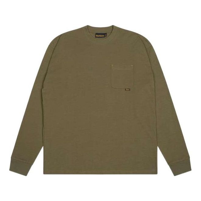 Drew House Basic Longsleeve Pocket T-shirt 'Midnight Olive' DR-SS22-210