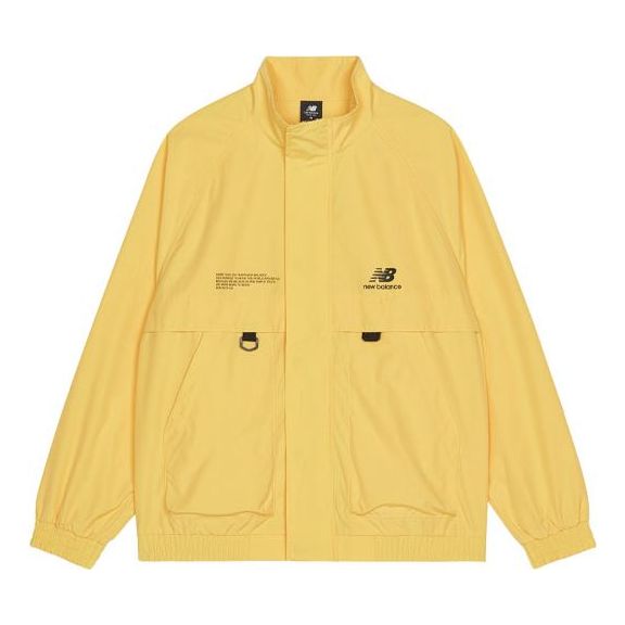 New Balance Men's New Balance Alphabet Pattern Solid Color Jacket Yellow AMJ13362-LHZ