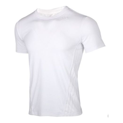 adidas Aeroready Training Sports Round Neck Short Sleeve 'White' FL4310