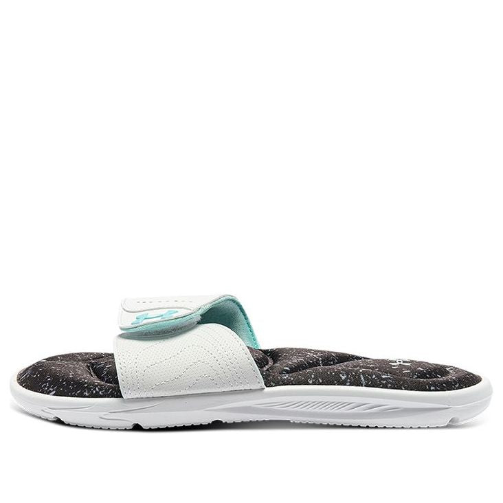 (WMNS) Under Armour Ignite VI Graphic FB Slippers White/Black 3023767-104